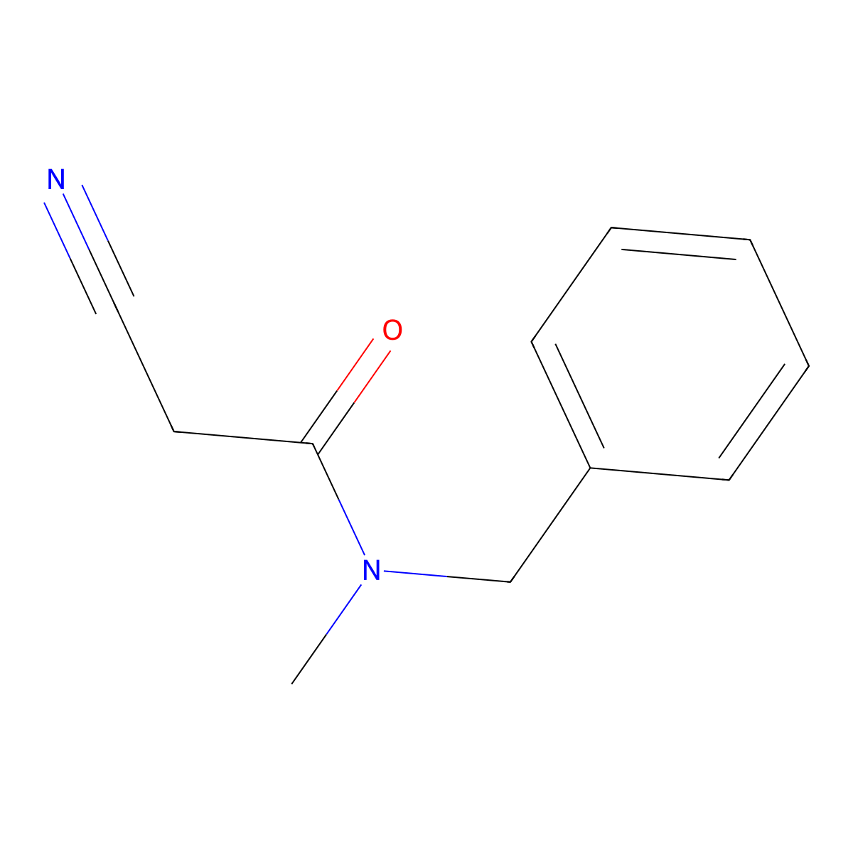 N-benzyl-2-cyano-N-methylacetamide molecular structure, CAS 1017040-87-7