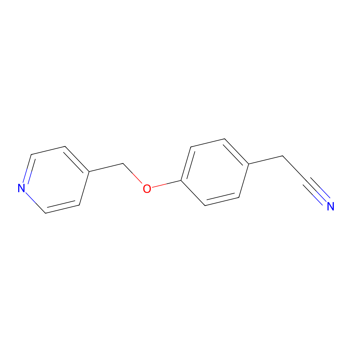 2-{4-[(Pyridin-4-yl)methoxy]phenyl}acetonitrile molecular structure, CAS 1017040-89-9