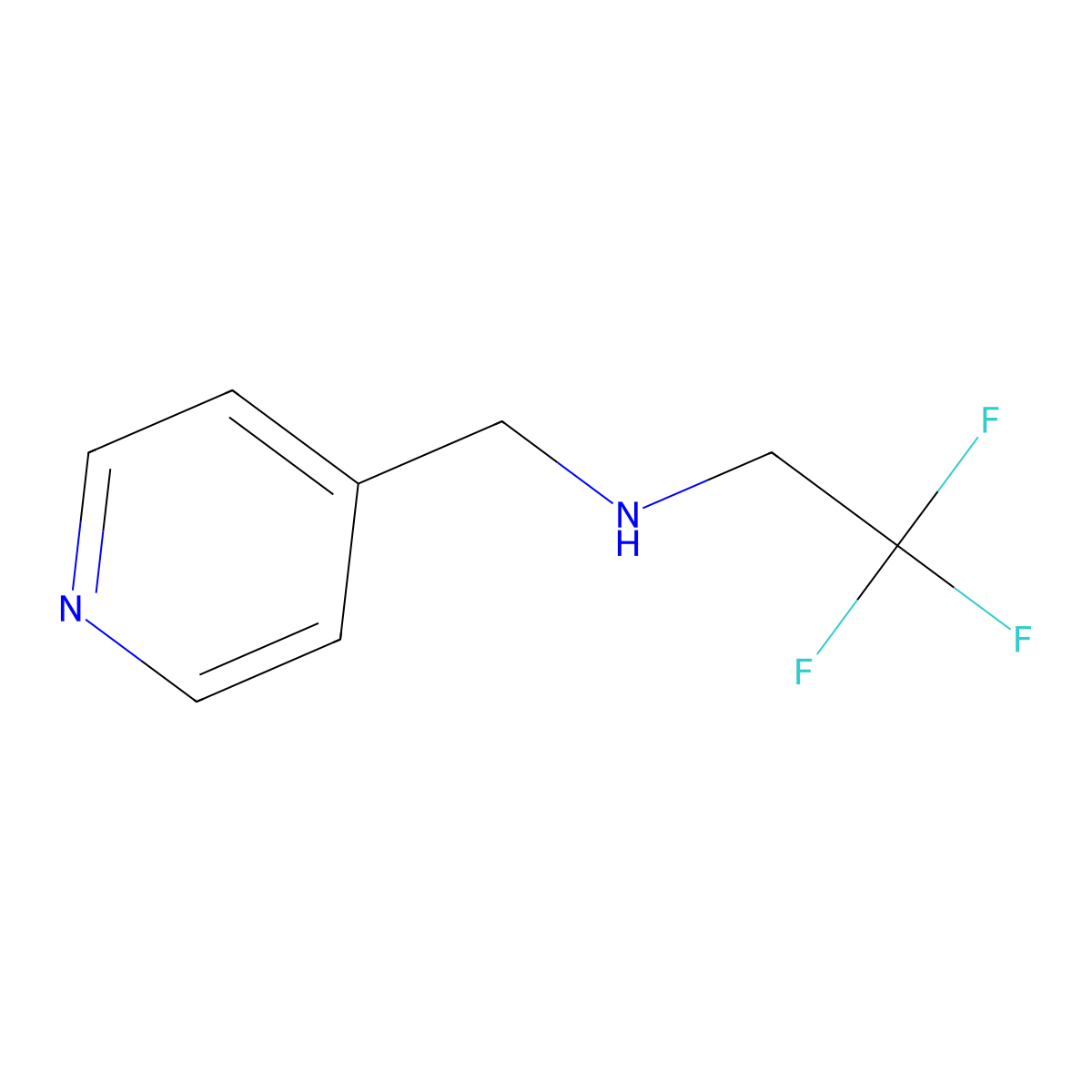 2,2,2-trifluoro-N-(pyridin-4-ylmethyl)ethan-1-amine molecular structure, CAS 1017041-81-4