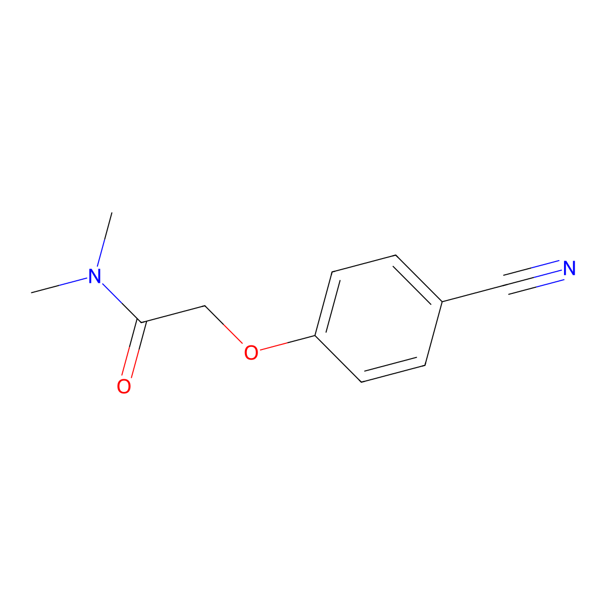 2-(4-cyanophenoxy)-N,N-dimethylacetamide molecular structure, CAS 1017042-66-8