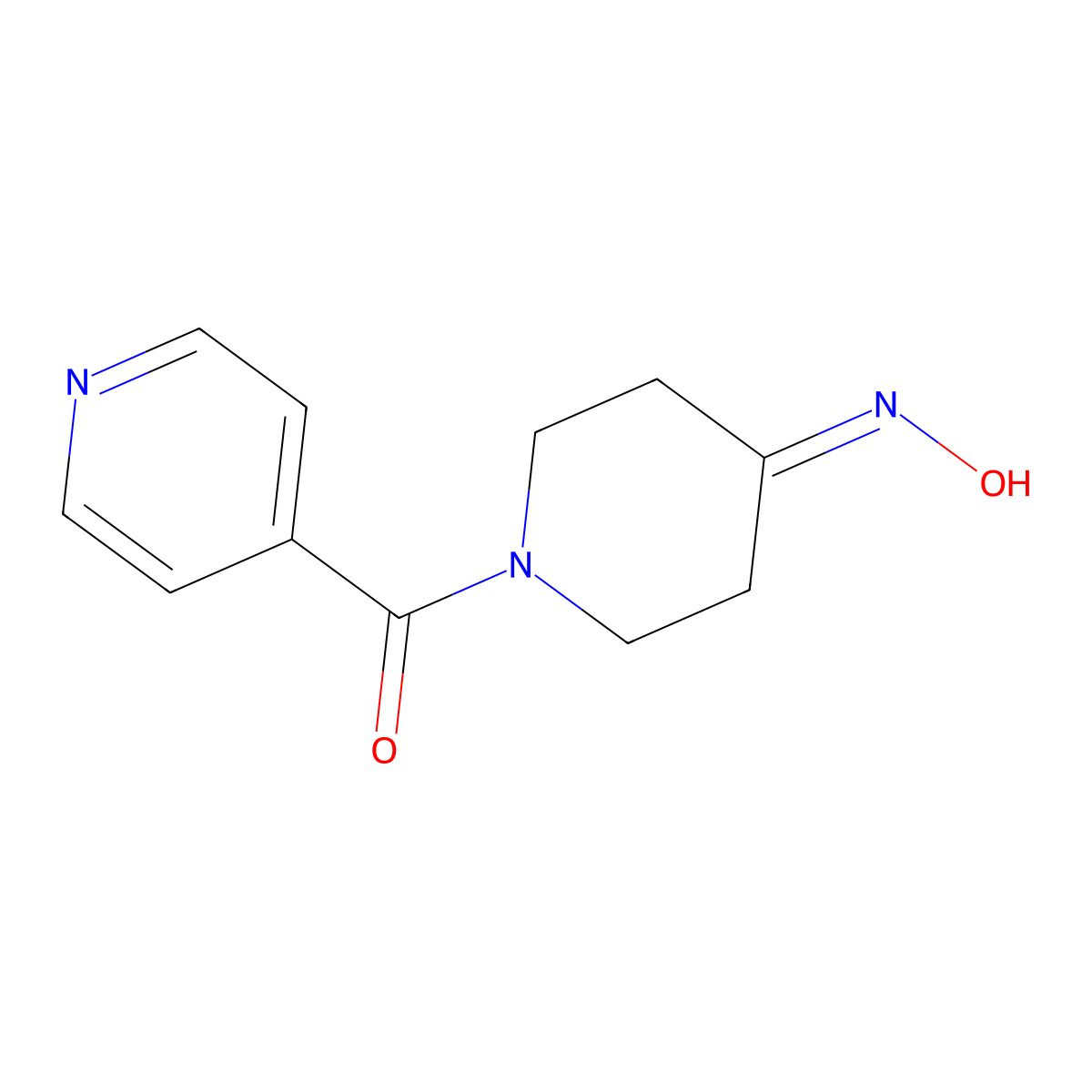 N-[1-(pyridine-4-carbonyl)piperidin-4-ylidene]hydroxylamine molecular structure, CAS 1017043-97-8