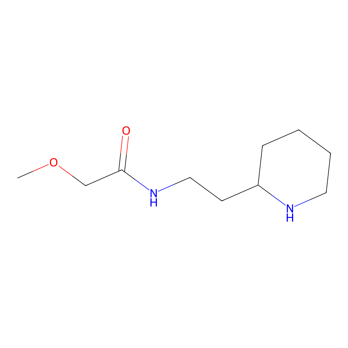 2-Methoxy-N-(2-piperidin-2-yl-ethyl)-acetamide molecular structure, CAS 1017044-33-5