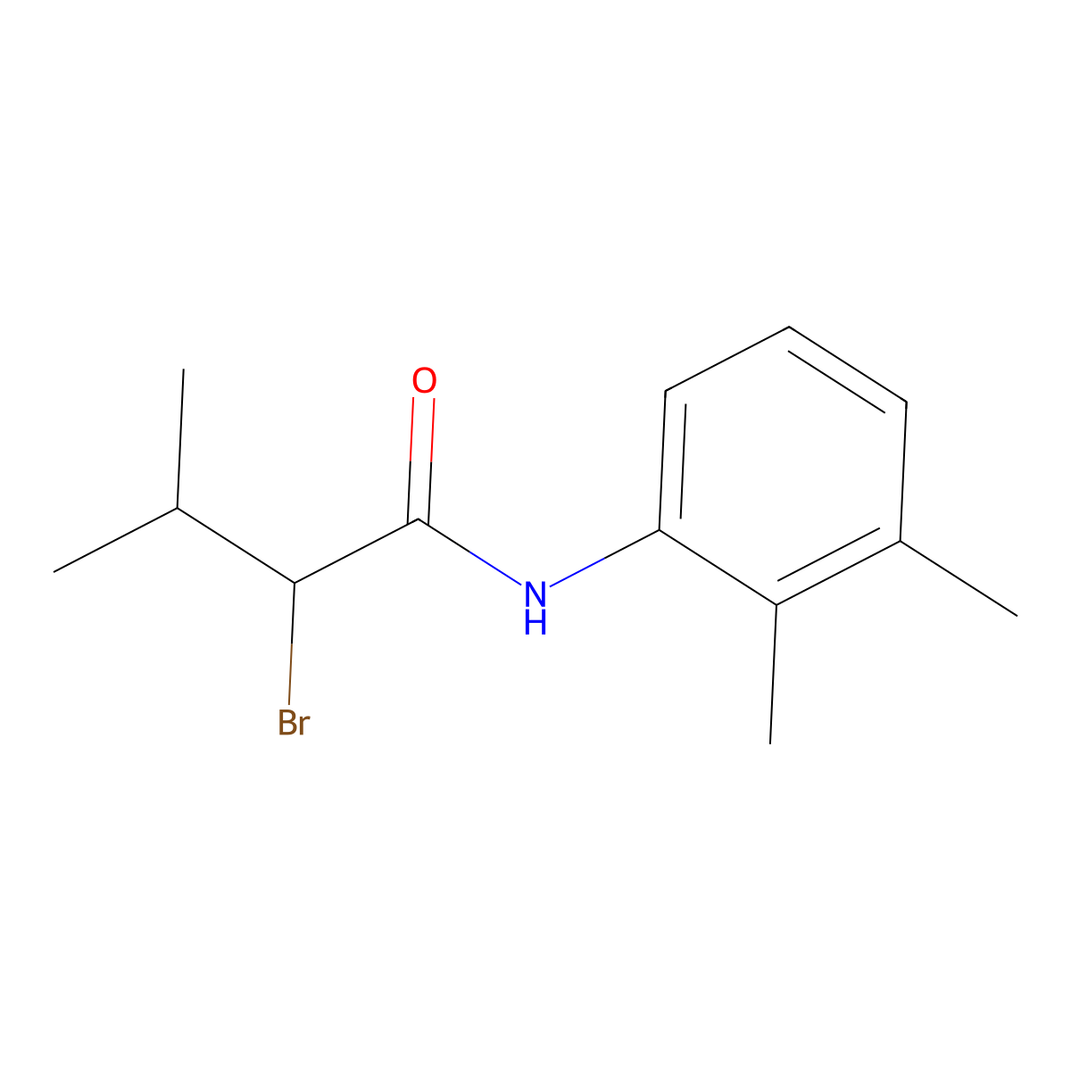 2-bromo-N-(2,3-dimethylphenyl)-3-methylbutanamide molecular structure, CAS 1017044-59-5