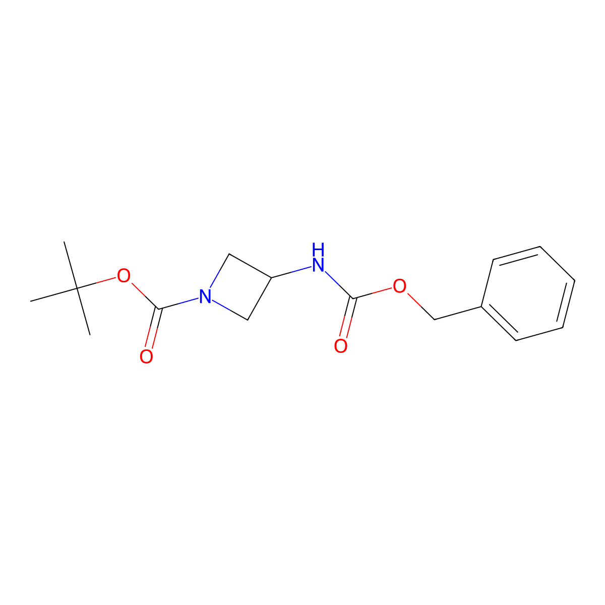 Tert-butyl 3-(benzyloxycarbonylamino)azetidine-1-carboxylate molecular structure, CAS 1017044-94-8