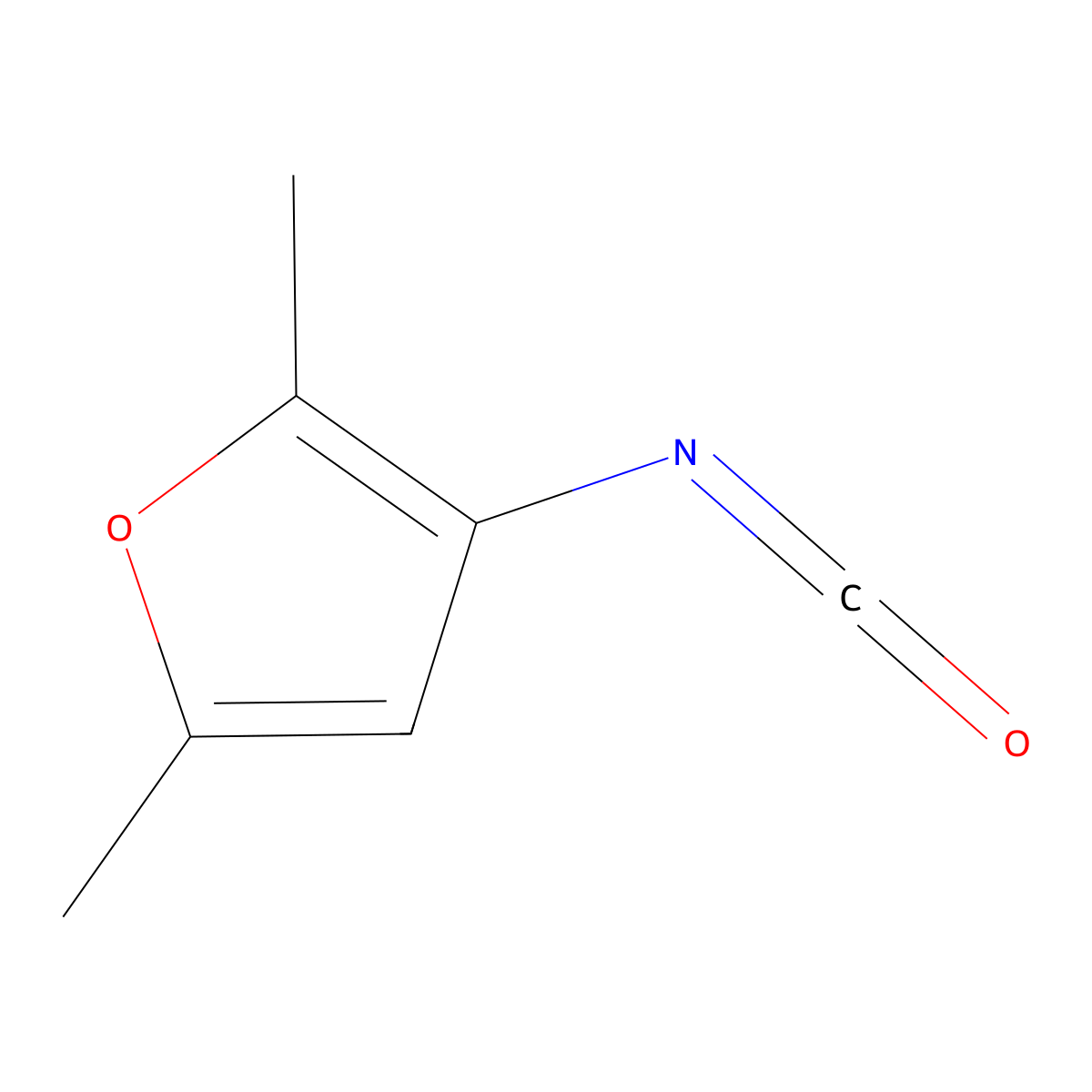 3-Isocyanato-2,5-dimethylfuran molecular structure, CAS 1017045-55-4