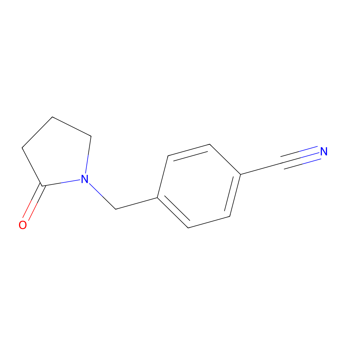 4-[(2-Oxopyrrolidin-1-yl)methyl]benzonitrile molecular structure, CAS 1017045-93-0