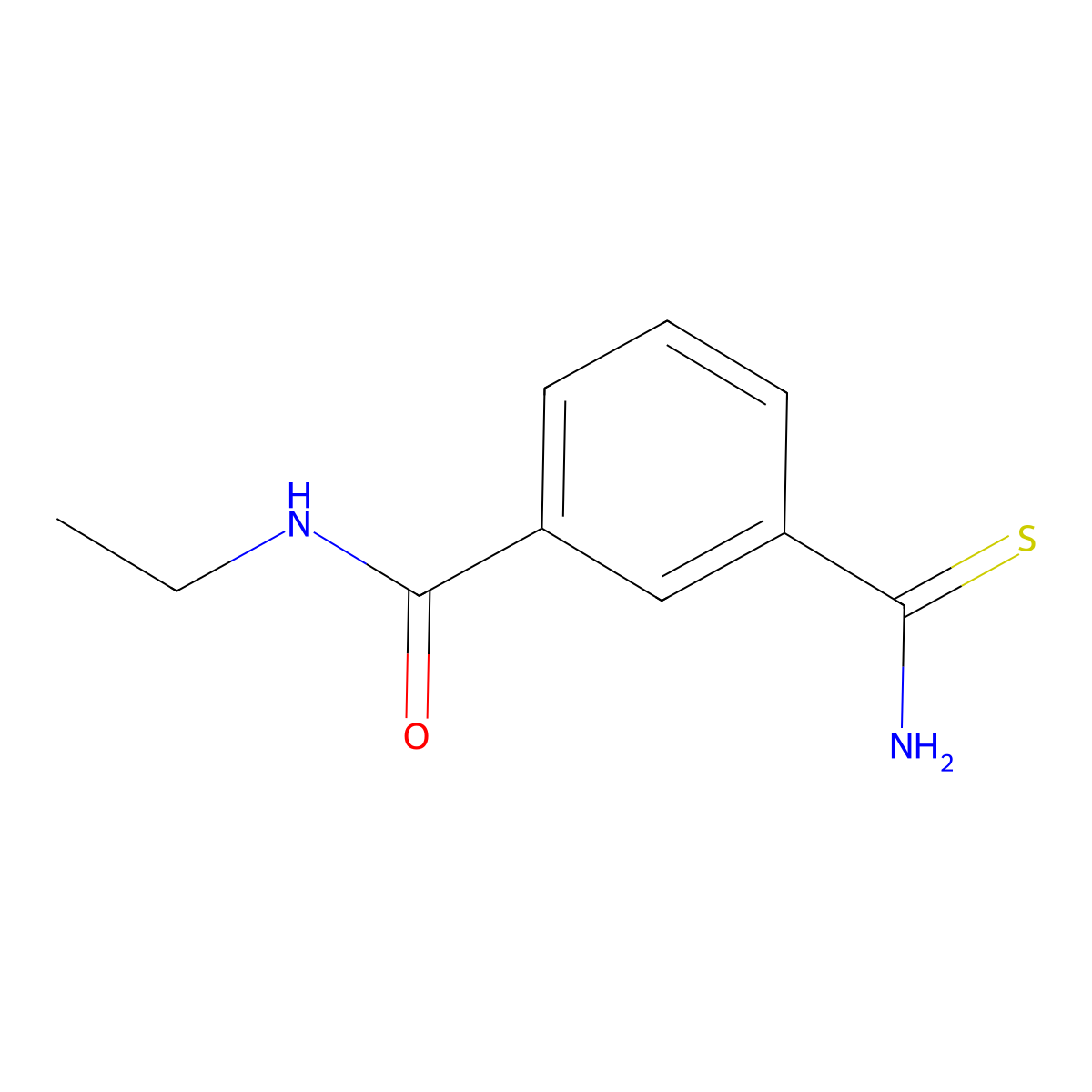 3-carbamothioyl-N-ethylbenzamide molecular structure, CAS 1017047-30-1
