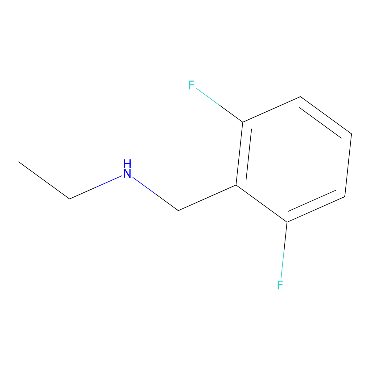 [(2,6-Difluorophenyl)methyl](ethyl)amine molecular structure, CAS 1017047-88-9
