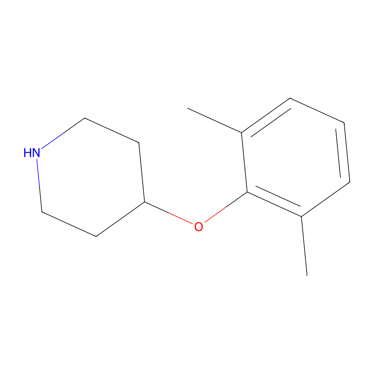 4-(2,6-Dimethylphenoxy)piperidine molecular structure, CAS 1017048-01-9