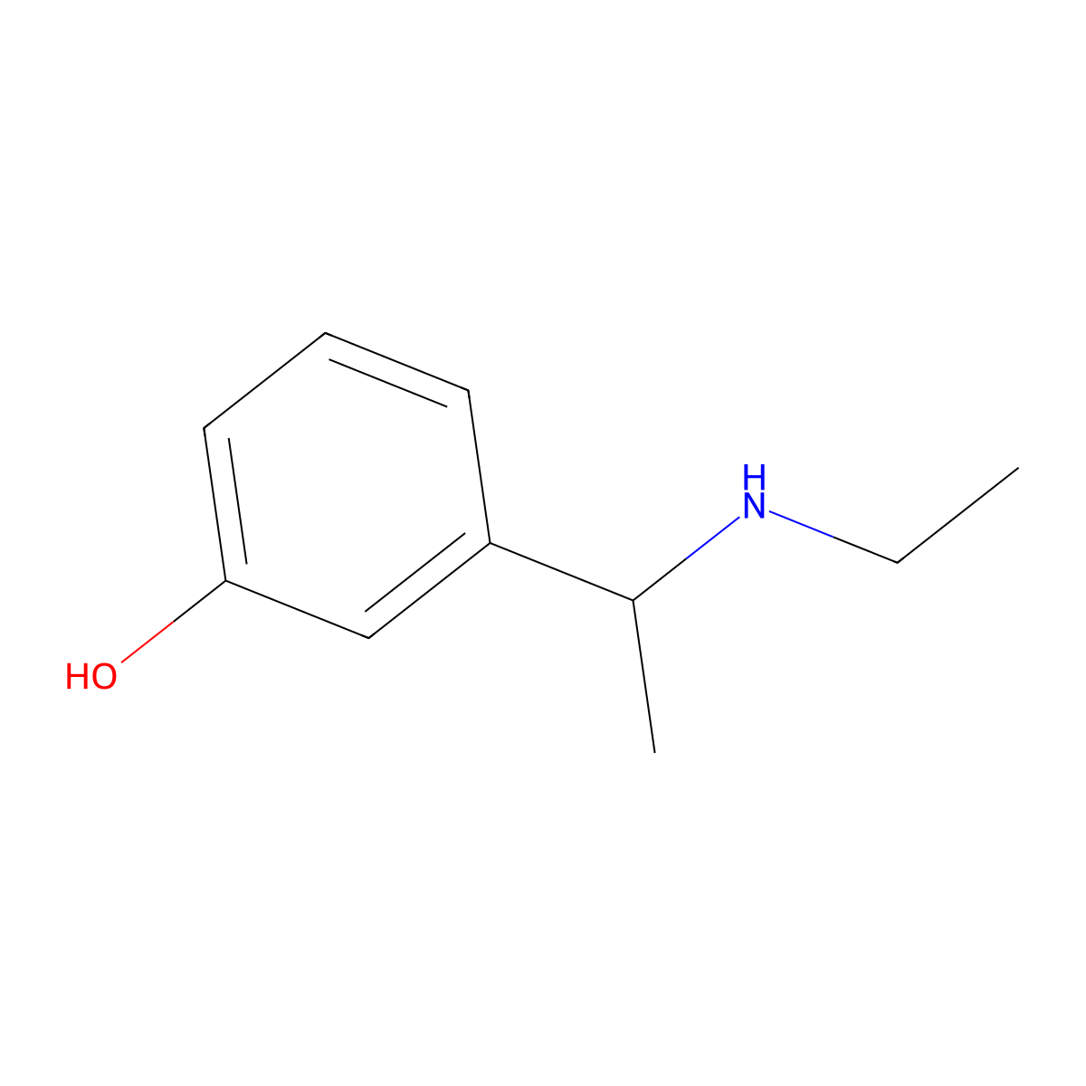 3-[1-(Ethylamino)ethyl]phenol molecular structure, CAS 1017048-03-1