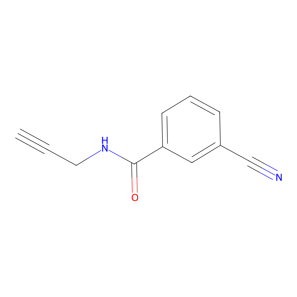 3-cyano-N-(prop-2-yn-1-yl)benzamide molecular structure, CAS 1017048-13-3