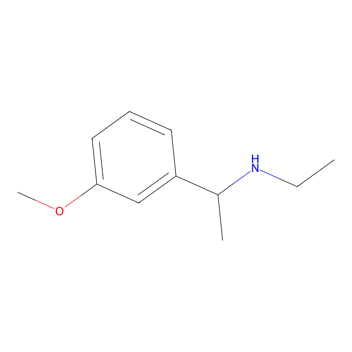 Ethyl[1-(3-methoxyphenyl)ethyl]amine molecular structure, CAS 1017048-48-4