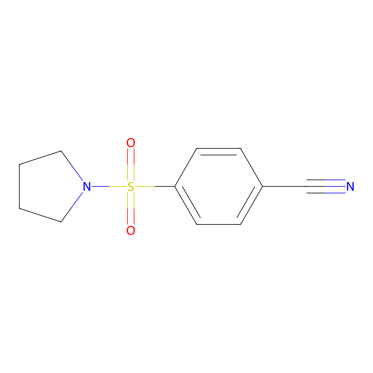 4-(Pyrrolidine-1-sulfonyl)benzonitrile molecular structure, CAS 1017048-56-4