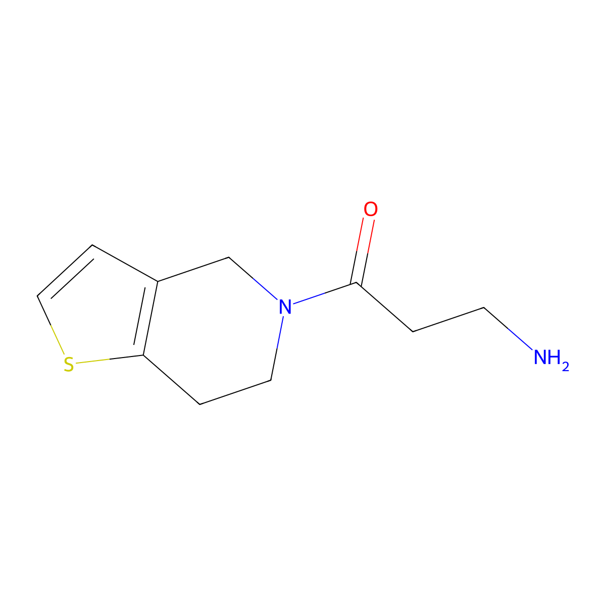 3-amino-1-{4H,5H,6H,7H-thieno[3,2-c]pyridin-5-yl}propan-1-one molecular structure, CAS 1017049-62-5