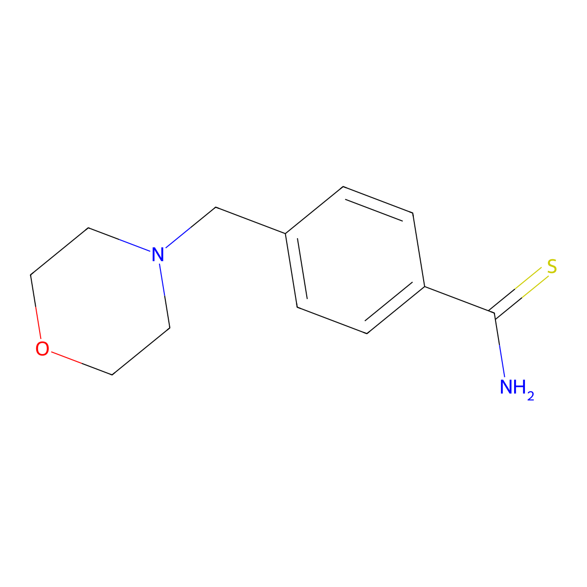 4-(Morpholinomethyl)benzothioamide molecular structure, CAS 1017050-25-7