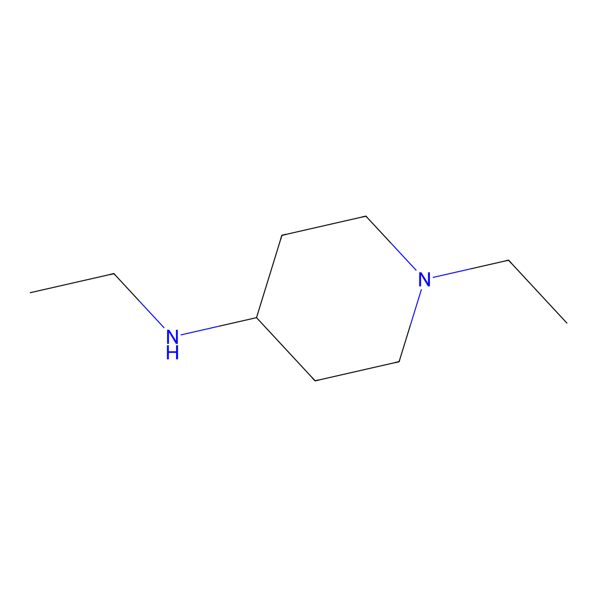 N,1-diethylpiperidin-4-amine molecular structure, CAS 1017052-46-8