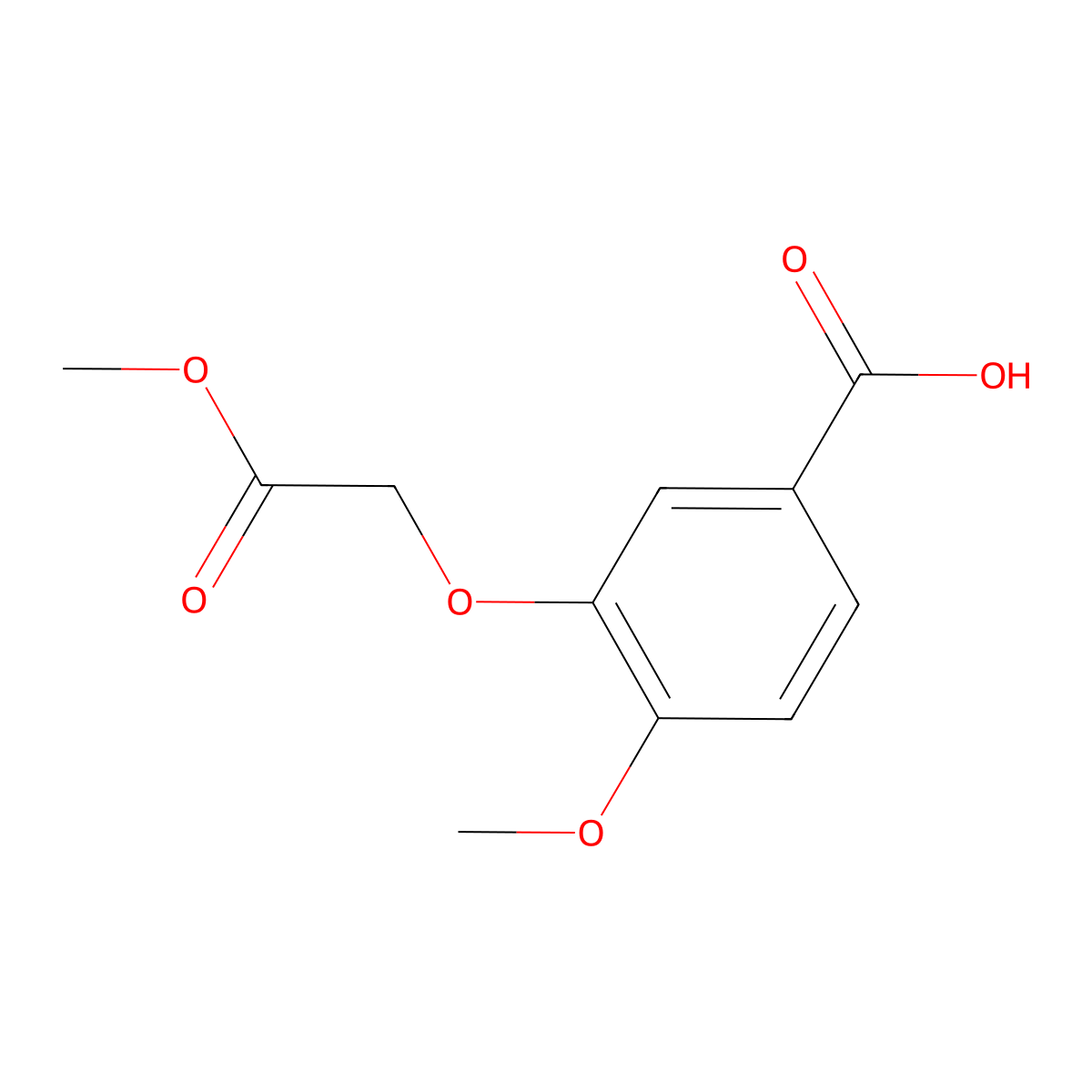 4-Methoxy-3-(2-methoxy-2-oxoethoxy)benzoic acid molecular structure, CAS 1017053-35-8