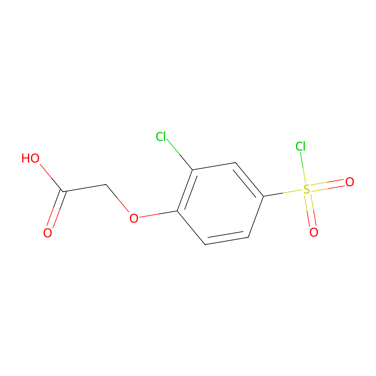 2-[2-Chloro-4-(chlorosulfonyl)phenoxy]acetic acid molecular structure, CAS 1017055-32-1