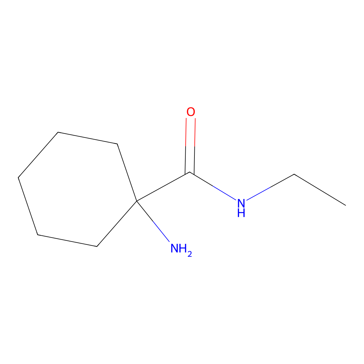 1-amino-N-ethylcyclohexane-1-carboxamide molecular structure, CAS 1017055-56-9