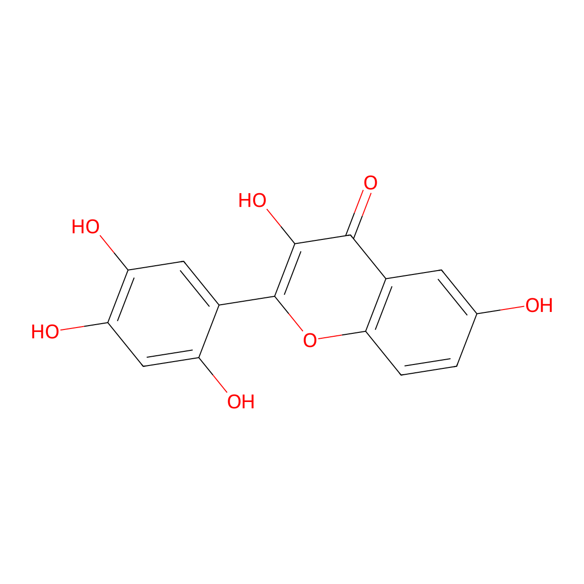 3,6,2',4',5'-Pentahydroxyflavone molecular structure, CAS 1017059-08-3