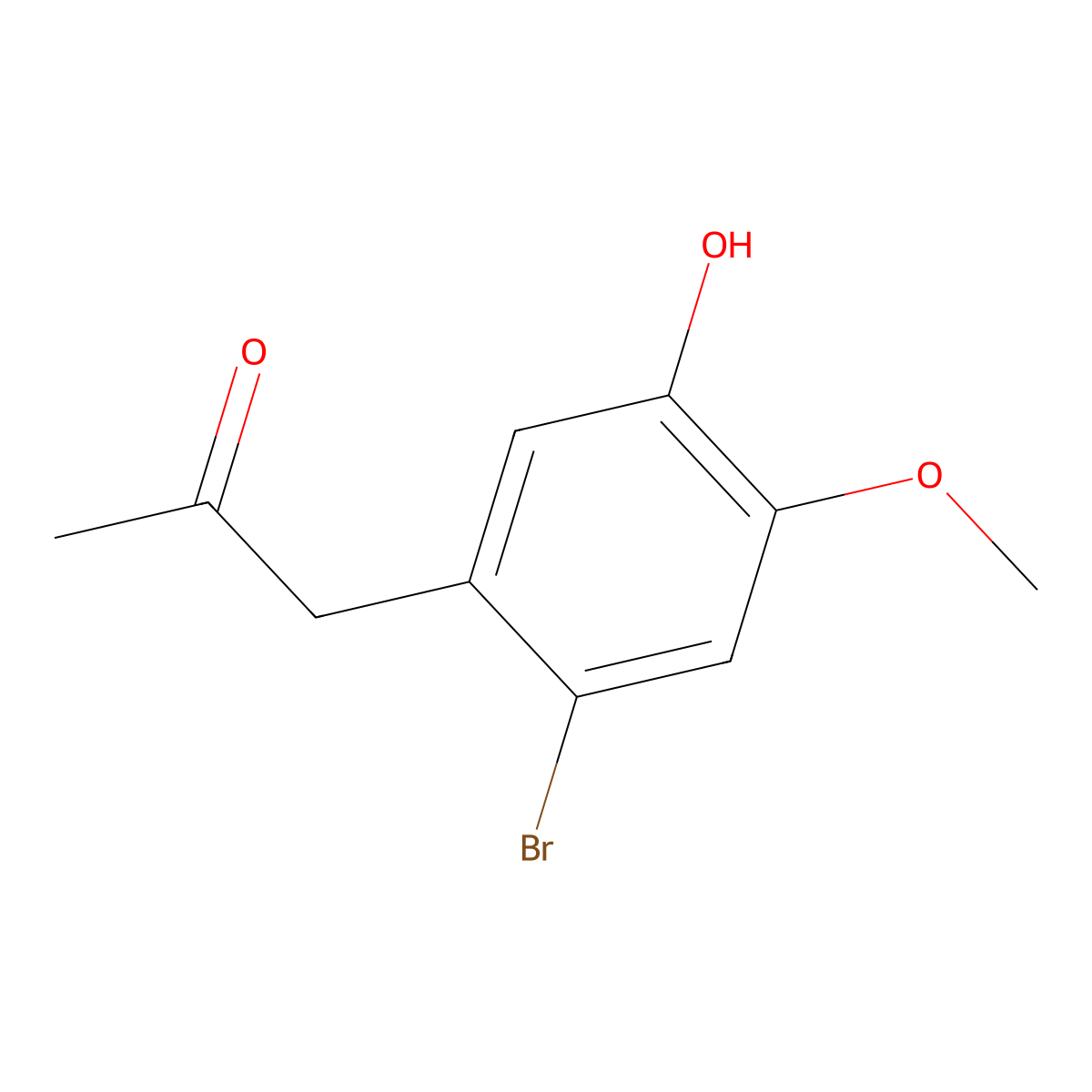 1-(2-Bromo-5-hydroxy-4-methoxyphenyl)propan-2-one molecular structure, CAS 1017059-61-8