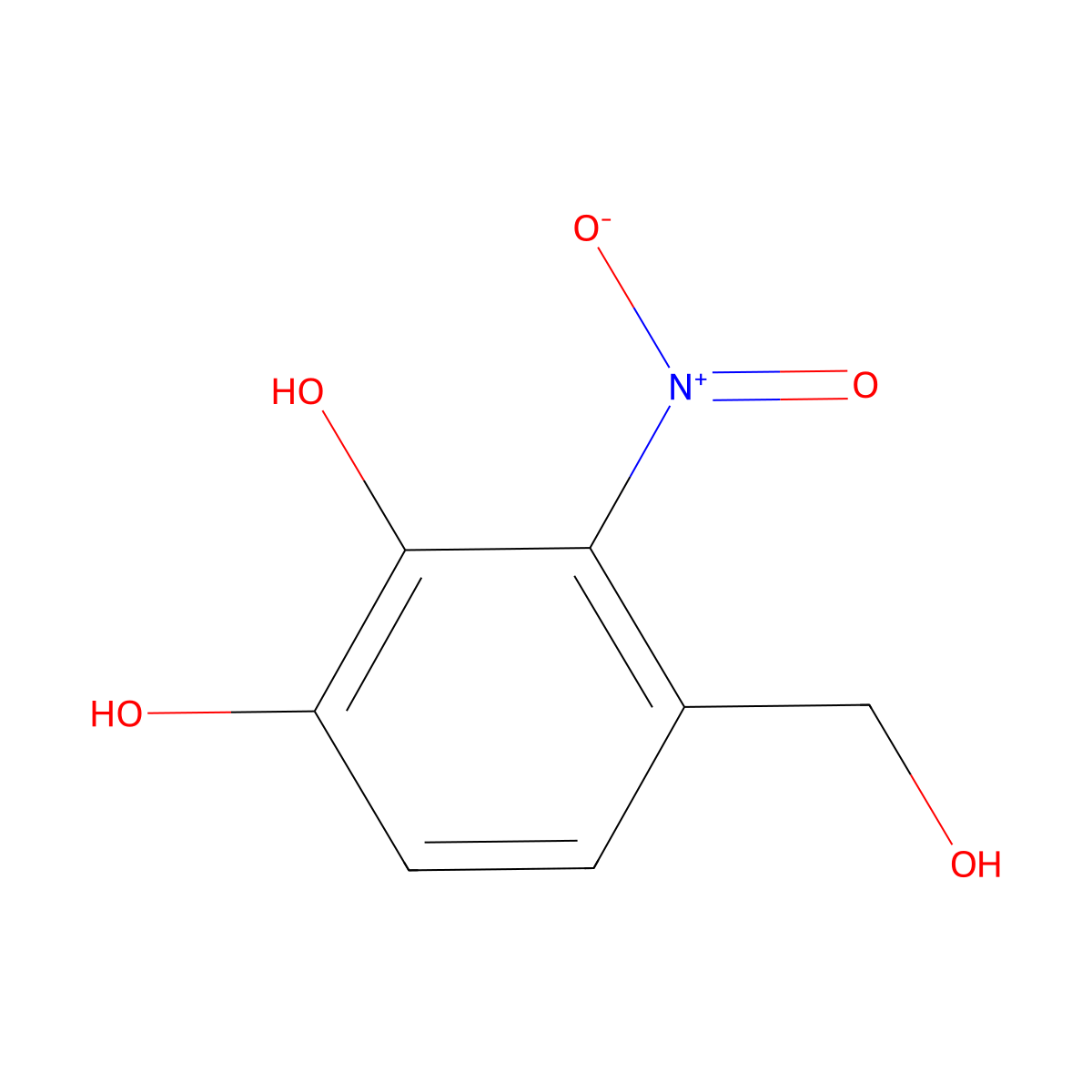 3,4-Dihydroxy-2-nitrobenzyl alcohol molecular structure, CAS 1017060-58-0