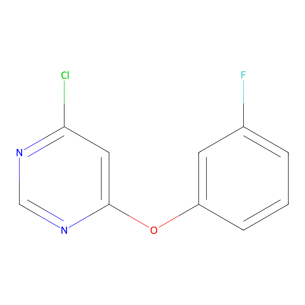 4-(3-Fluorophenoxy)-6-chloropyrimidine molecular structure, CAS 1017067-02-5