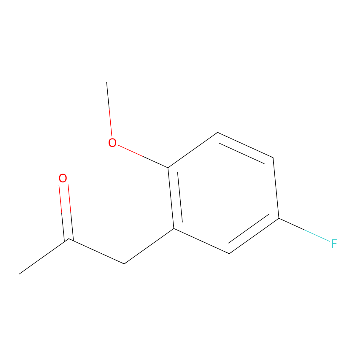 1-(3-Fluoro-6-methoxyphenyl)propan-2-one molecular structure, CAS 1017082-10-8