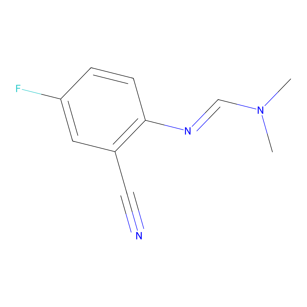 N'-(2-Cyano-4-fluorophenyl)-N,N-dimethylimidoformamide molecular structure, CAS 1017082-62-0