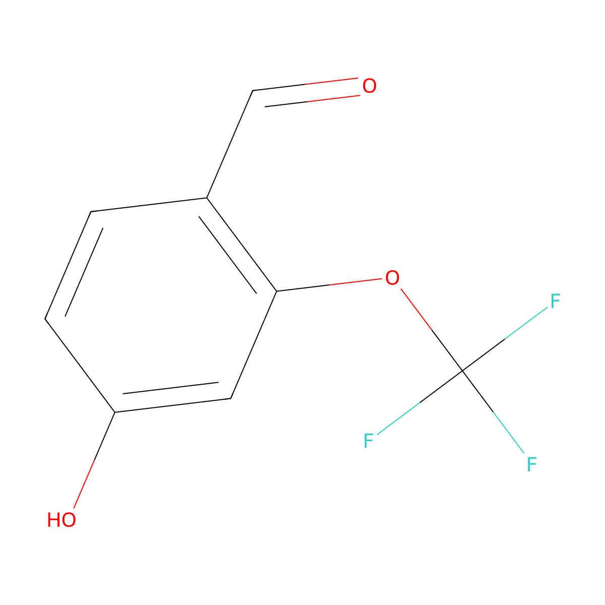 4-Hydroxy-2-(trifluoromethoxy)benzaldehyde molecular structure, CAS 1017083-37-2