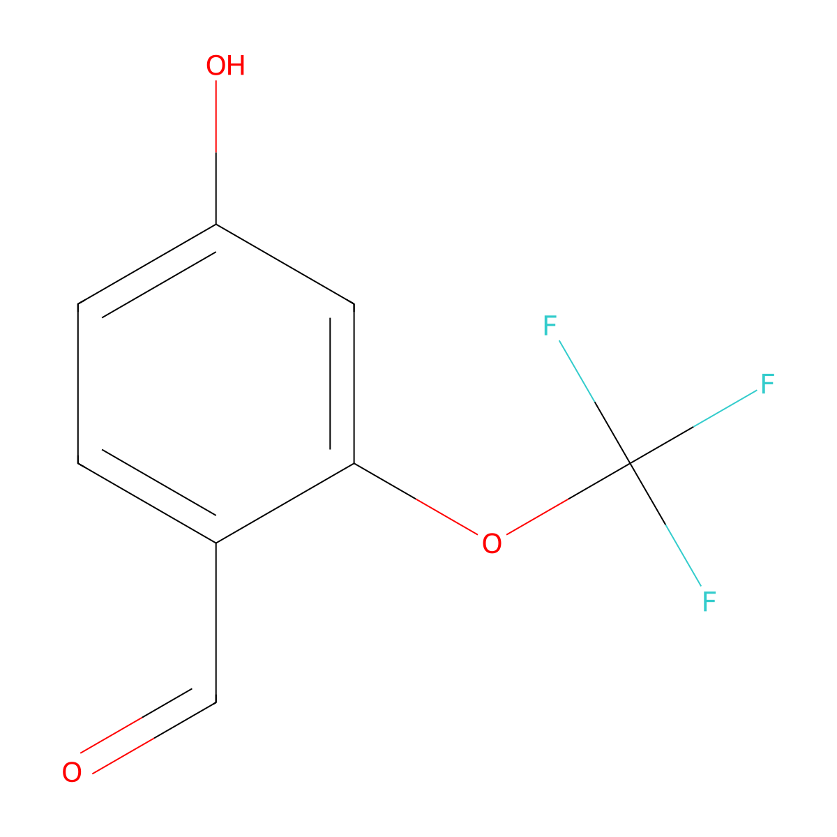 4-Hydroxy-2-(trifluoromethoxy)benzaldehyde molecular structure, CAS 1017083-37-2