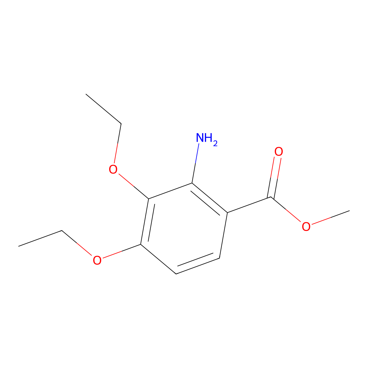Methyl 2-amino-3,4-diethoxybenzoate molecular structure, CAS 1017083-69-0