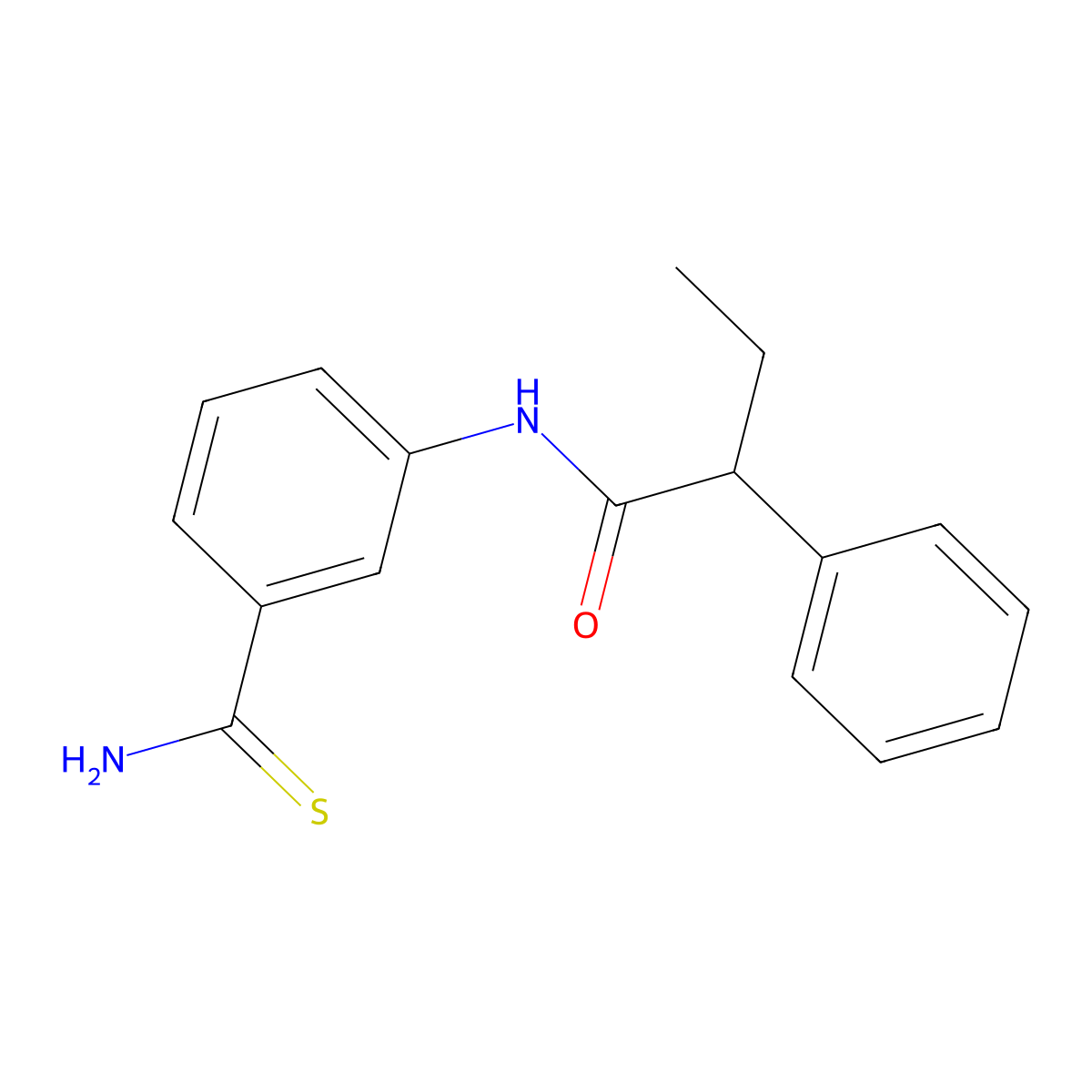 N-(3-carbamothioylphenyl)-2-phenylbutanamide molecular structure, CAS 1017090-19-5