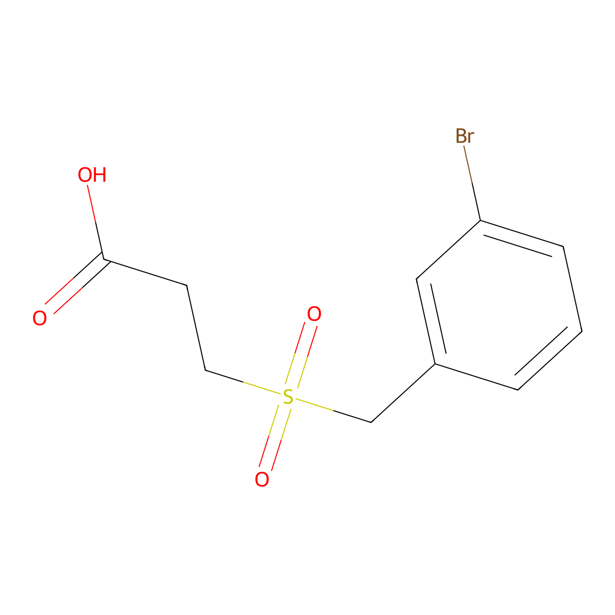 3-[(3-Bromobenzyl)sulfonyl]propanoic acid molecular structure, CAS 1017090-62-8