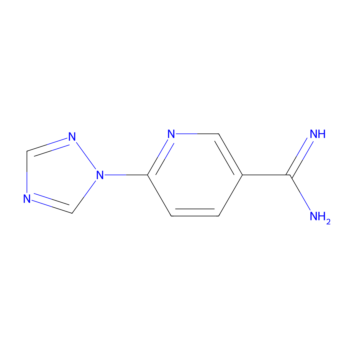 6-(1h-1,2,4-Triazol-1-yl)nicotinimidamide molecular structure, CAS 1017091-07-4