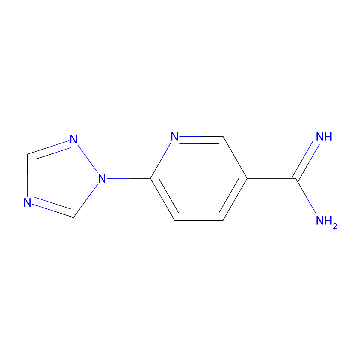 6-(1h-1,2,4-Triazol-1-yl)nicotinimidamide molecular structure, CAS 1017091-07-4