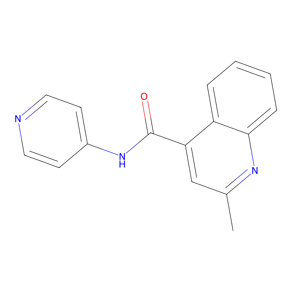 2-methyl-N-(pyridin-4-yl)quinoline-4-carboxamide molecular structure, CAS 1017094-84-6