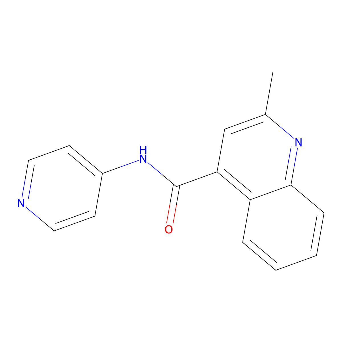 2-methyl-N-(pyridin-4-yl)quinoline-4-carboxamide molecular structure, CAS 1017094-84-6