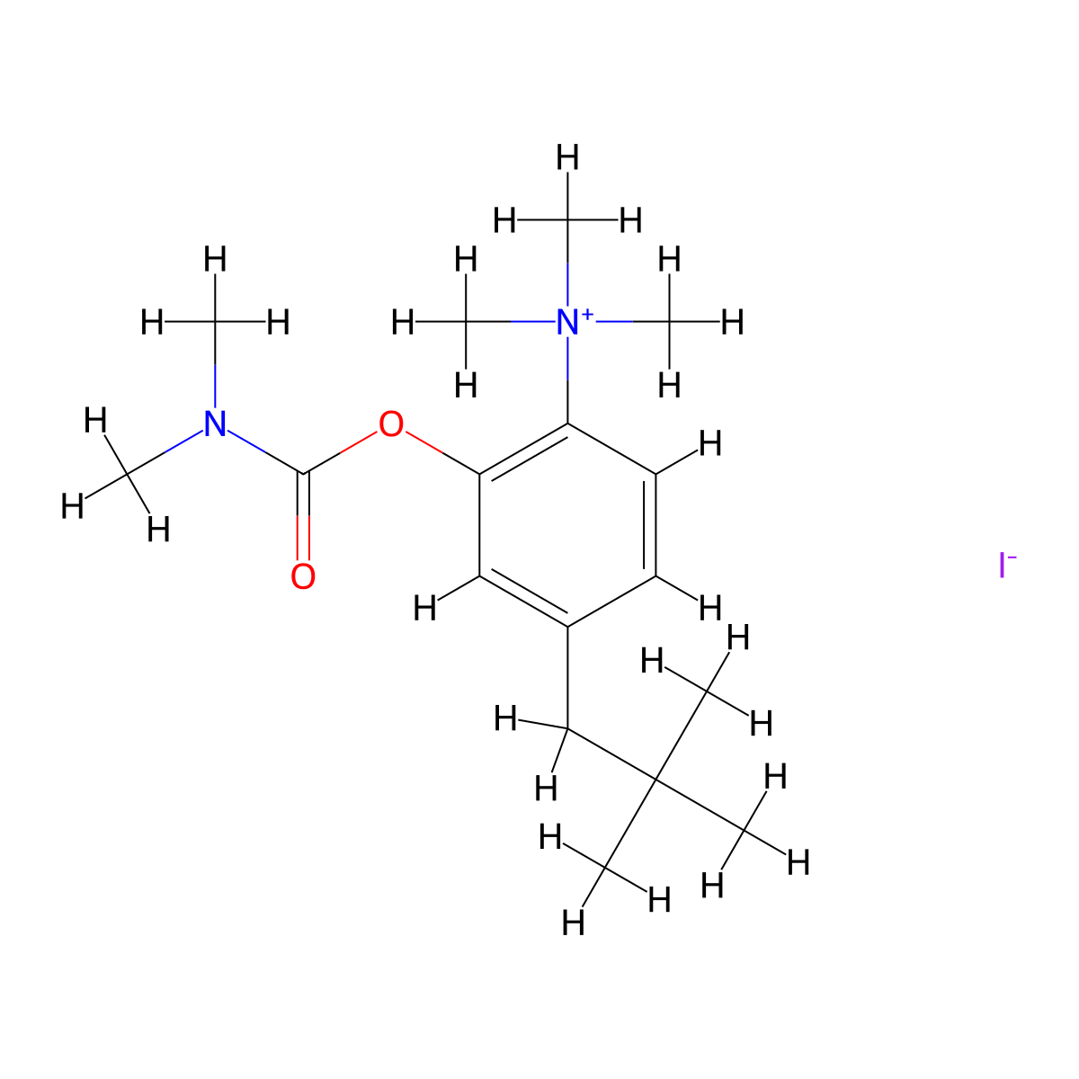 Ammonium, (2-hydroxy-5-tert-pentylphenyl)trimethyl-, iodide, dimethylcarbamate (ester) molecular structure, CAS 101710-54-7
