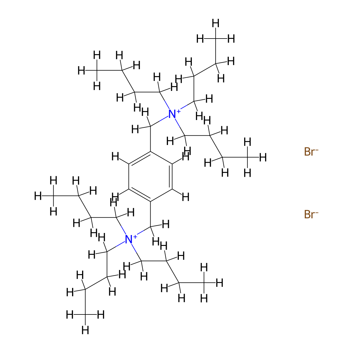 Ammonium, (p-phenylenedimethylene)bis(tributyl-, dibromide molecular structure, CAS 101710-66-1