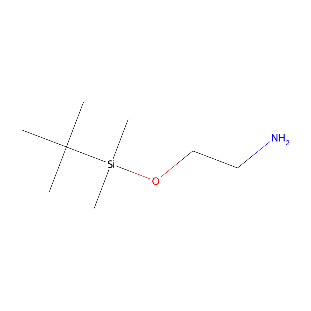 (2-Aminoethoxy)(tert-butyl)dimethylsilane molecular structure, CAS 101711-55-1
