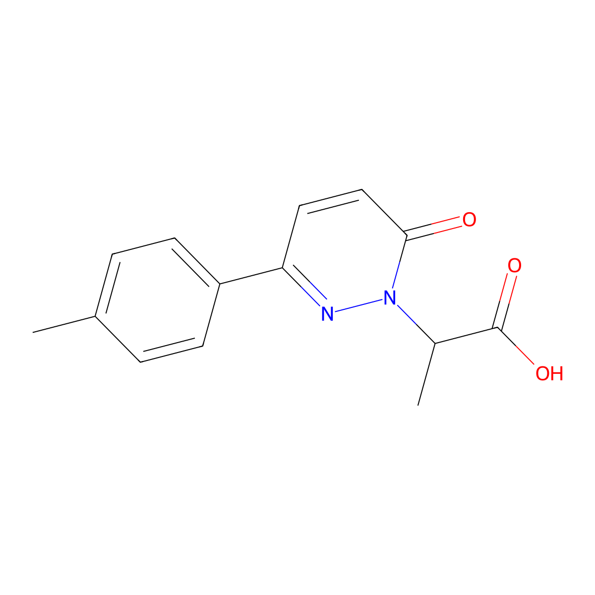 2-[3-(4-Methylphenyl)-6-oxo-1,6-dihydropyridazin-1-yl]propanoic acid molecular structure, CAS 1017117-30-4