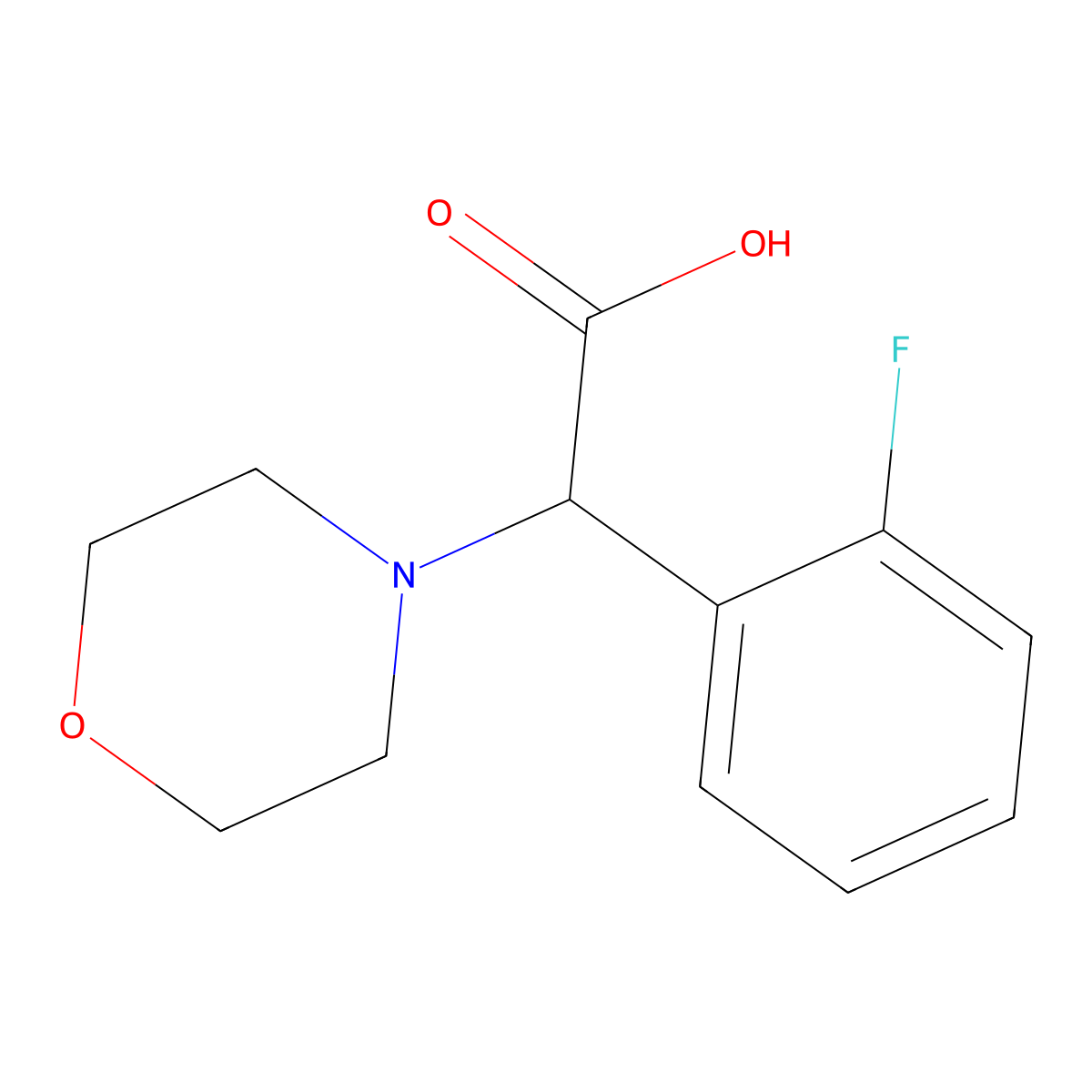2-(2-Fluorophenyl)-2-(morpholin-4-yl)acetic acid molecular structure, CAS 1017117-65-5