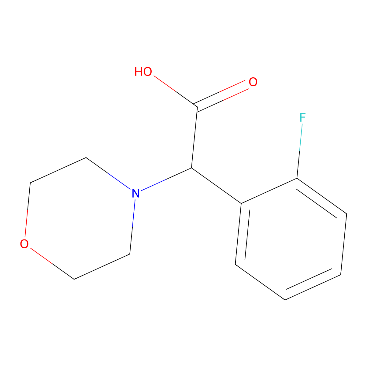 2-(2-Fluorophenyl)-2-(morpholin-4-yl)acetic acid molecular structure, CAS 1017117-65-5