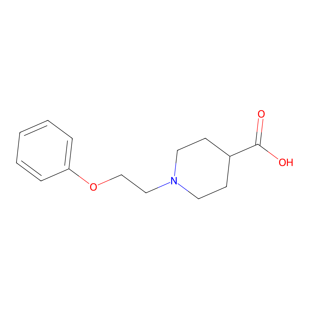 1-(2-Phenoxyethyl)piperidine-4-carboxylic acid molecular structure, CAS 1017117-84-8