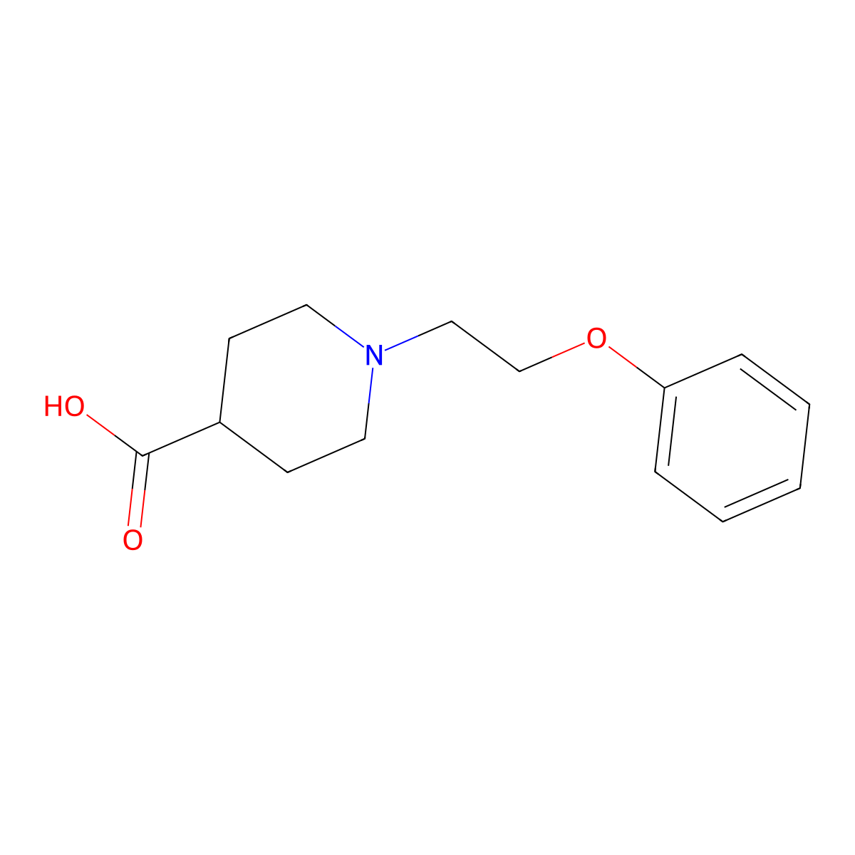 1-(2-Phenoxyethyl)piperidine-4-carboxylic acid molecular structure, CAS 1017117-84-8