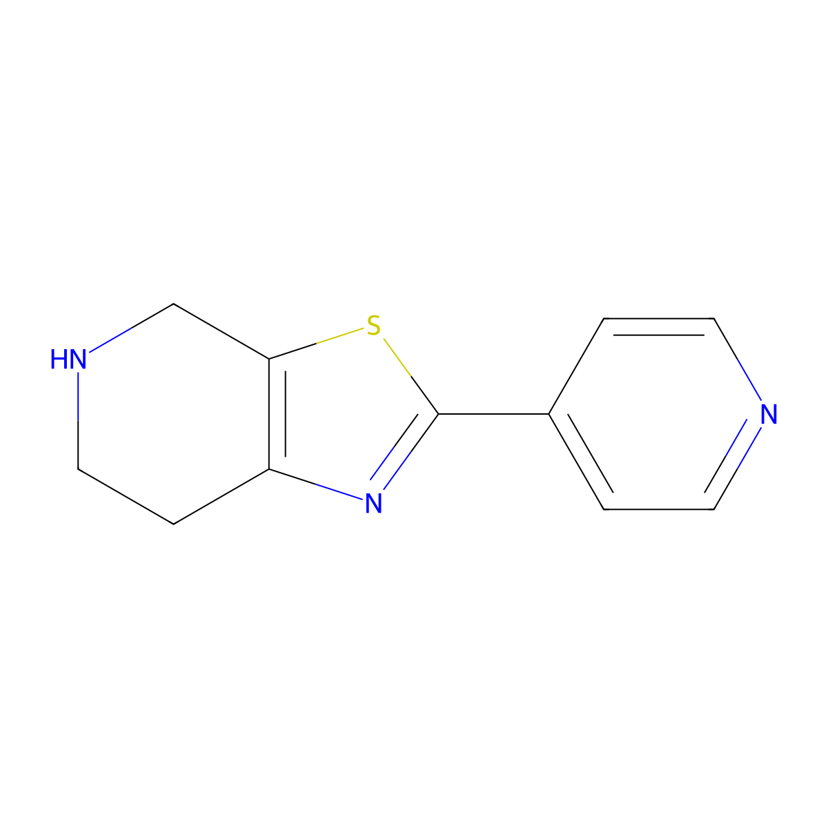 4,5,6,7-Tetrahydro-2-(4-pyridinyl)thiazolo[5,4-c]pyridine molecular structure, CAS 1017119-08-2