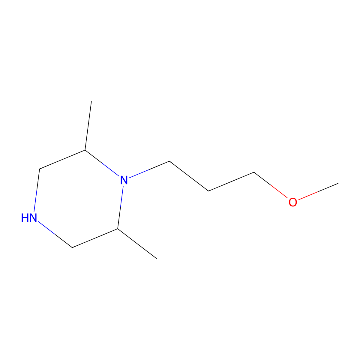 1-(3-Methoxypropyl)-2,6-dimethylpiperazine molecular structure, CAS 1017120-44-3