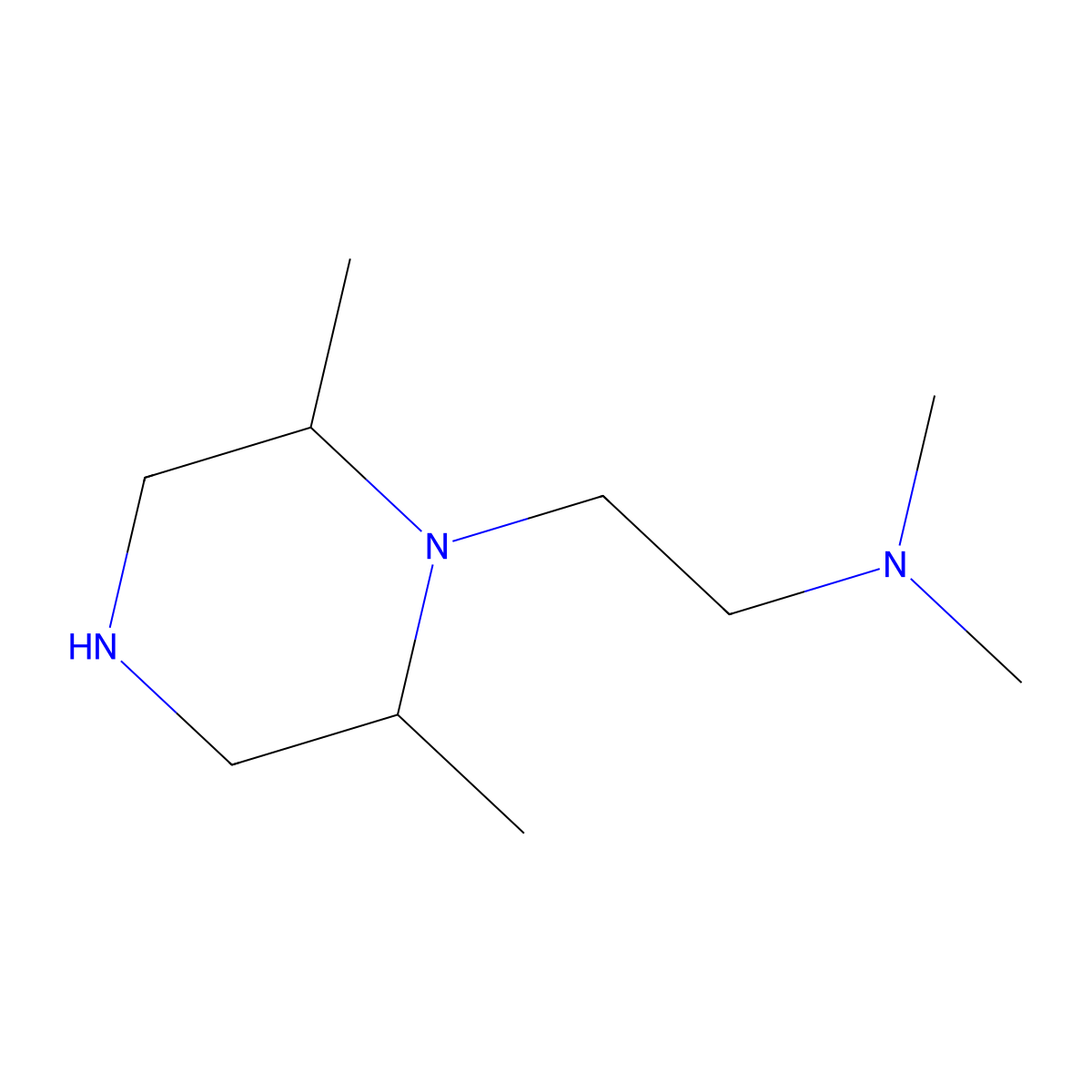 [2-(2,6-Dimethylpiperazin-1-yl)ethyl]dimethylamine molecular structure, CAS 1017120-47-6