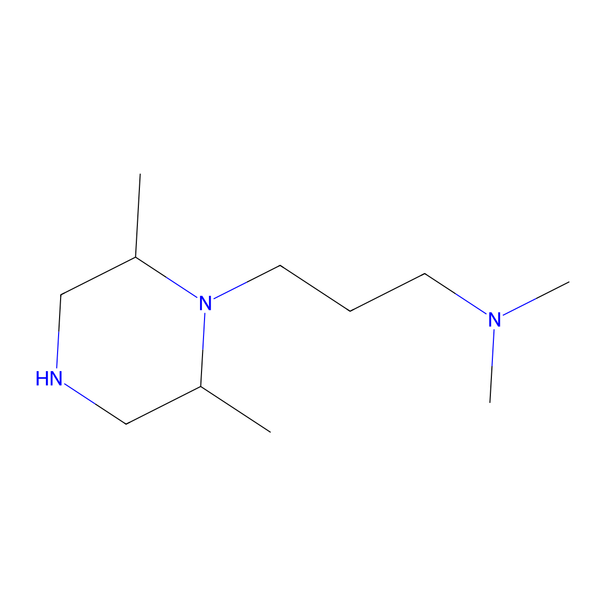[3-(2,6-Dimethylpiperazin-1-yl)propyl]dimethylamine molecular structure, CAS 1017120-50-1